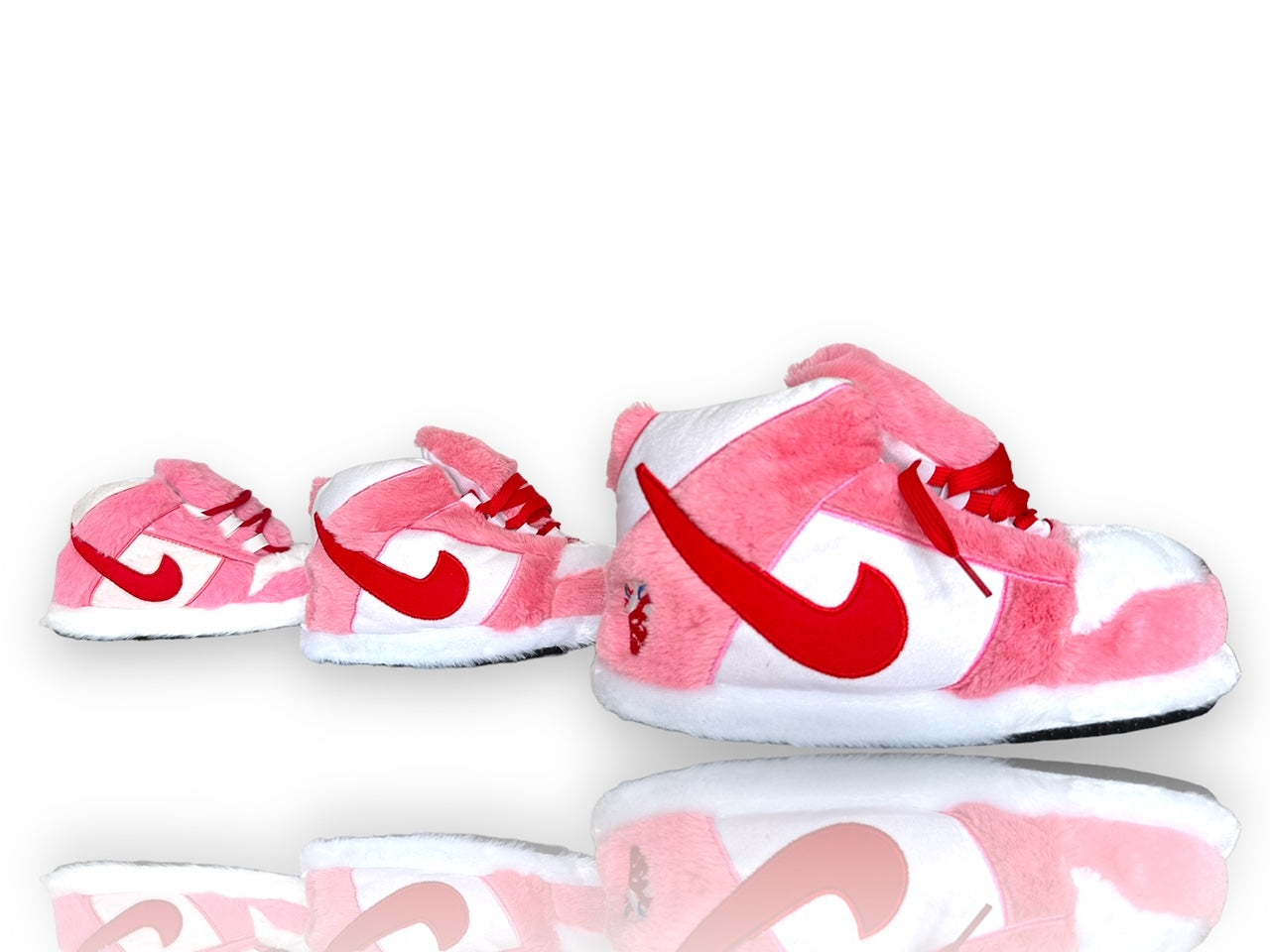 pink sneaker slippers for adults and kids