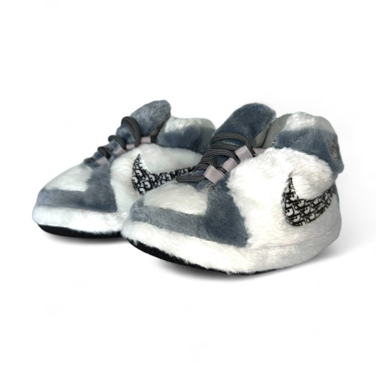 'OG' White - Grey Sneaker Slippers - Trend Sellers