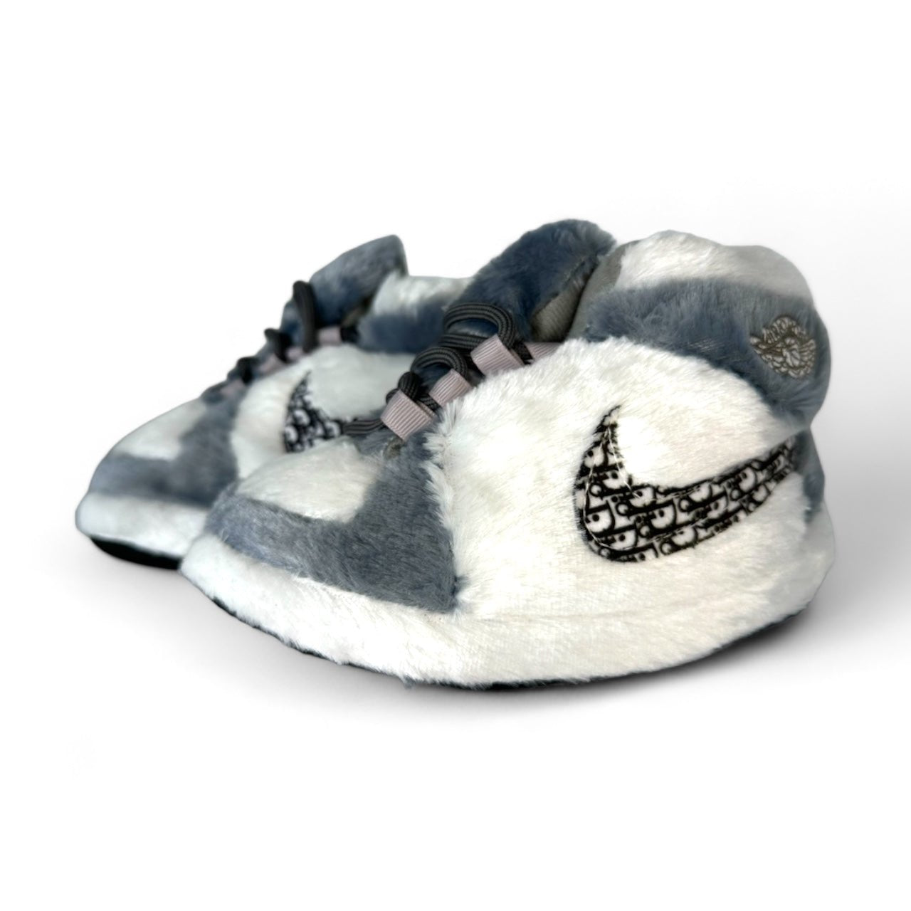'OG' White - Grey Sneaker Slippers - Trend Sellers
