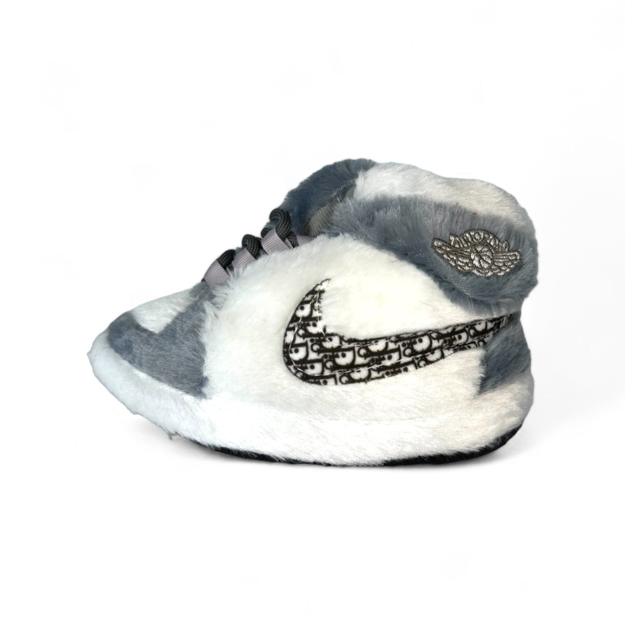 'OG' White - Grey Sneaker Slippers - Trend Sellers