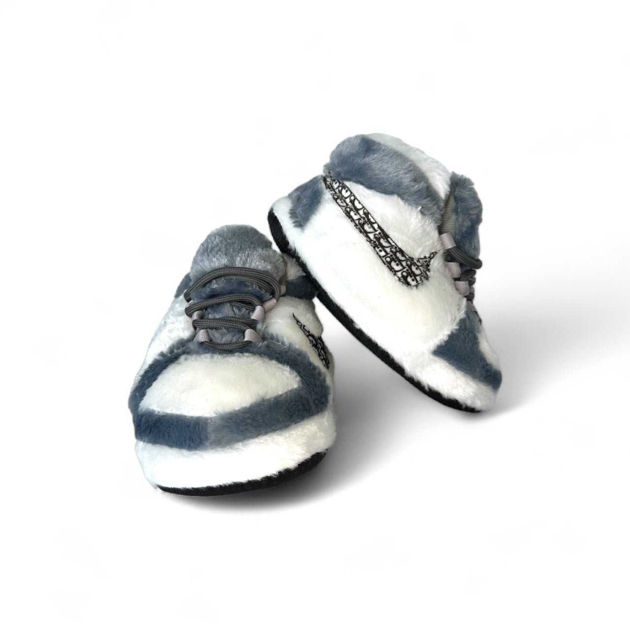 'OG' White - Grey Sneaker Slippers - Trend Sellers