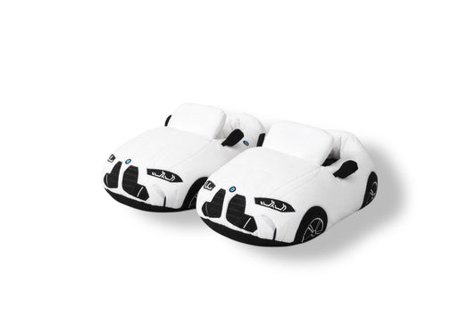 BMW Racing Car Slippers - Trend Sellers - White