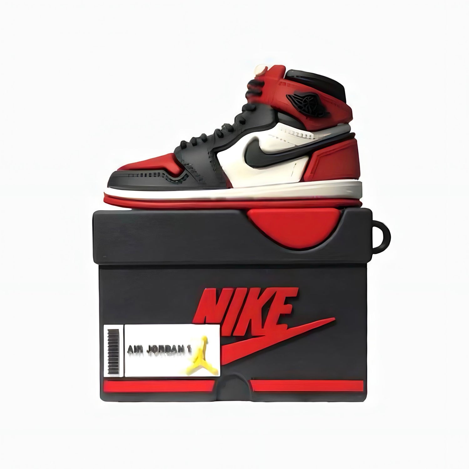 OG Chicago sneaker-inspired AirPod case with red, white, and black design