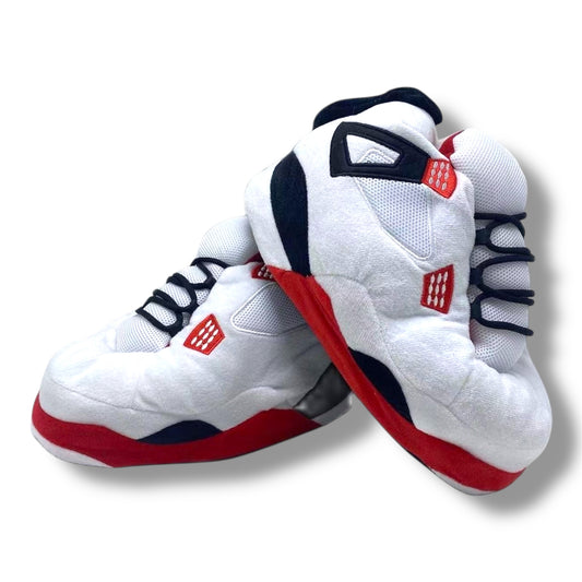 'White 4s' Sneaker Slippers
