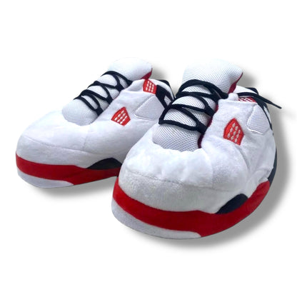 'White 4s' Sneaker Slippers