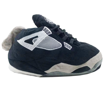 Retro 'Black/Gray 4s' Sneaker Slippers