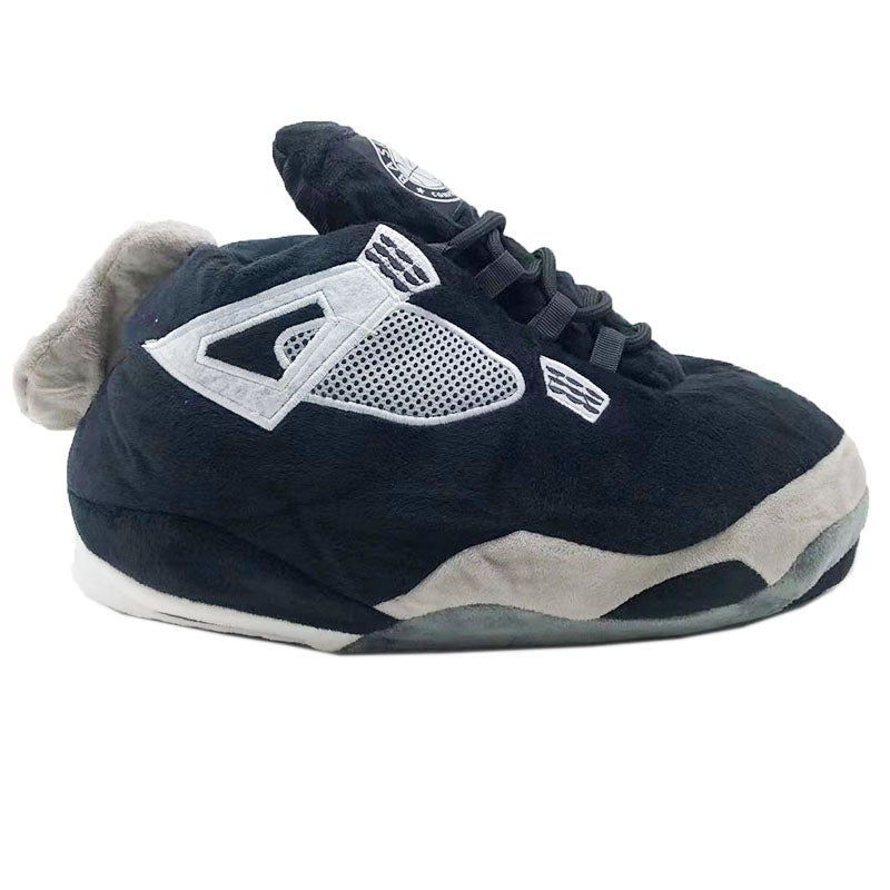 Retro 'Black/Gray 4s' Sneaker Slippers