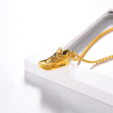 18k Gold Plated J4 Sneaker Pendant